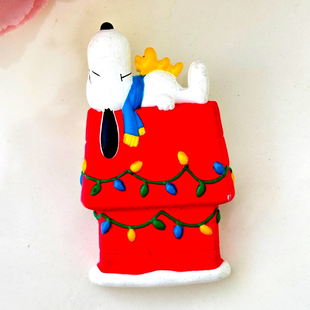 Vintage Snoopy and Woodstock Christmas Pin, Hallmark